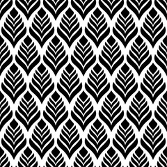 Art deco floral seamless decorative leaf pattern for textile, fabric print, wallpaper, decoration, wrapping paper, fashion, texture and vector background