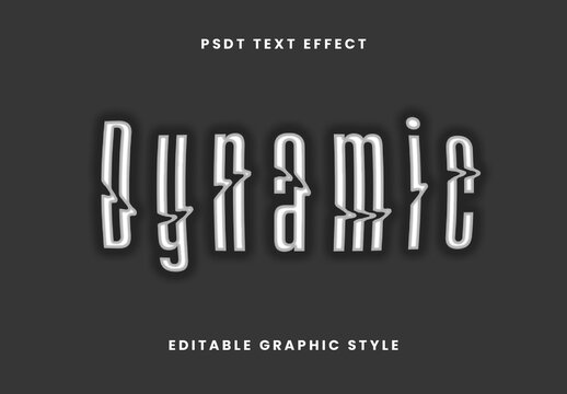 Gray And White Distorted Irregular Font Bold Glitch Text Effect