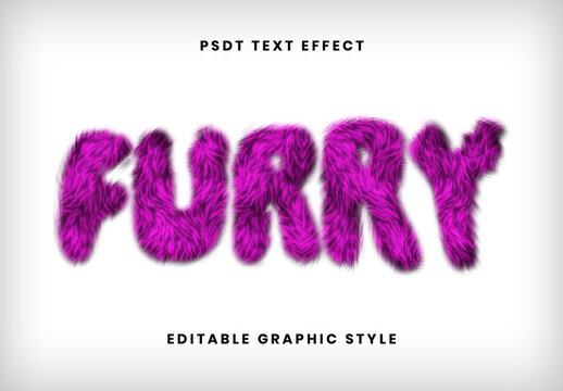 Pink And Black Furry Fluffy Font Soft Fur Text Effect