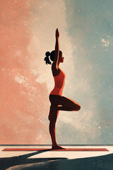 People practicing yoga
