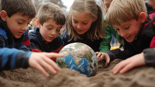 Children Exploring Earth Model