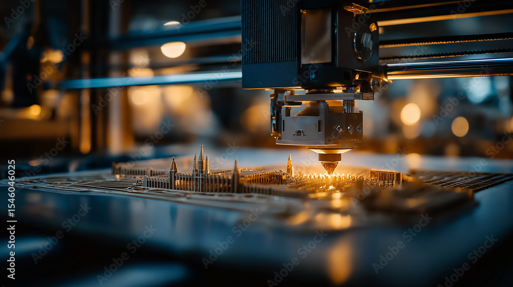 Poster precision engineering: a close-up perspective showcases a state-of-the-art machine meticulously craf