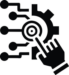 a visual representation of a modernization icon, specifically related to technology and digital processes