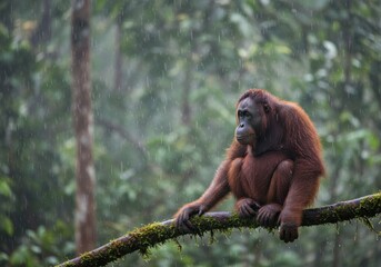 Orangutan rainforest habitat wildlife conservation photography