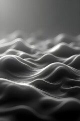 Obraz premium Abstract gradient black and white background. Flowing abstract digital artwork. Modern, minimalist background or wallpaper