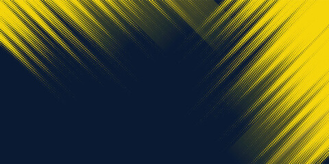 Yellow halftone on blue background. Vector dotted sparkles or halftone shine pattern texture Pop Art Style Background © Eka