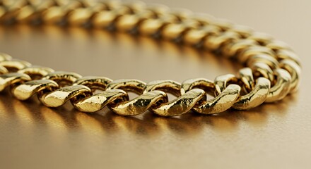 Obraz premium Luxurious Gold Chain: A Close-Up View of Opulent Jewelry