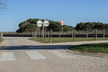 street with road markings