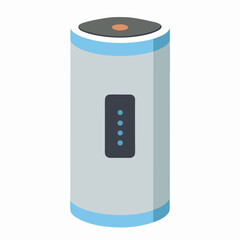 Modern smart water heater tank icon illustration