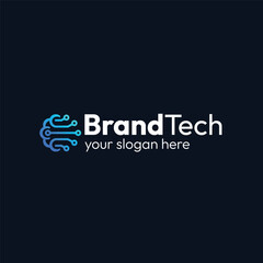 
Circuit Board Sphere Tech Secondary Logo Vector Design with Blue Gradient for Innovative Digital Solutions and Global Technology Company Branding