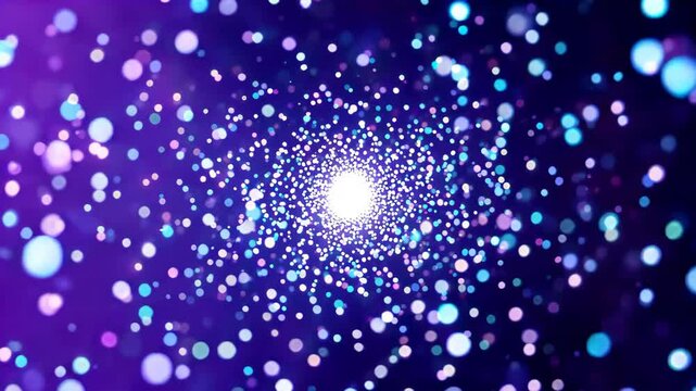 a close up of a purple and blue background with a star