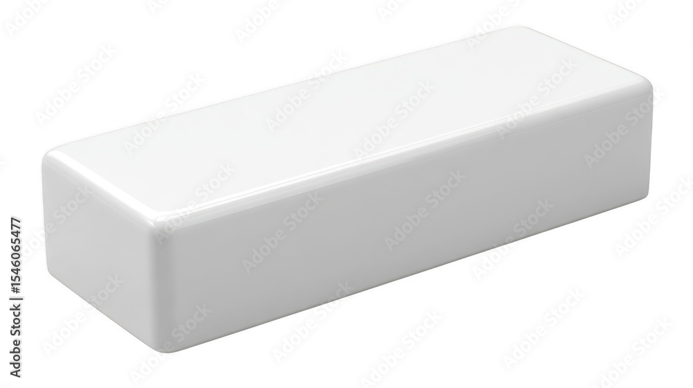 Aufkleber white rectangular block isolated on transparent background