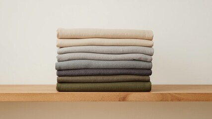 stack of clothes on white background