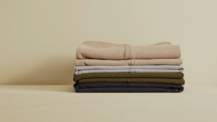stack of clothes on white background