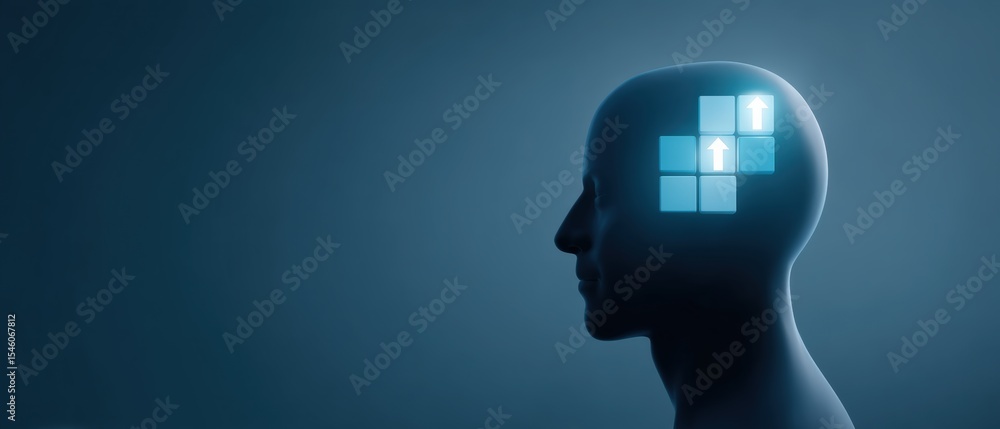 Aufkleber mind mapping visualization digital realm graphic illustration conceptual environment side view cogni
