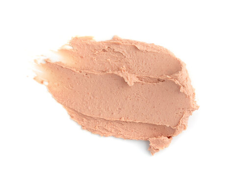 Clay texture isolated. Pink cream smear, plaster stroke, beauty clay mask smudge