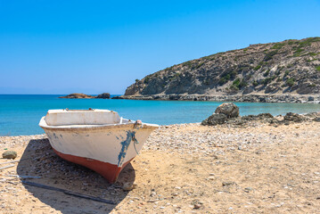 The tropical and scenic nudist beach of Sarakiniko on Gavdos island, Greece.