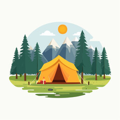 Wilderness camping, Comic Style Icon