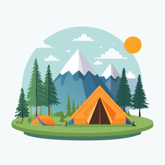 Wilderness camping, Comic Style Icon