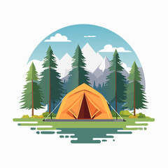 Wilderness camping, Comic Style Icon