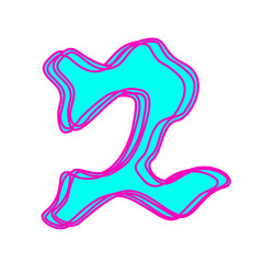 Font and number wave