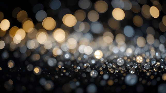blackground of abstract glitter lights. silver and gold. de-focused