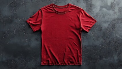 Red T-Shirt Mockup Apparel Design Template