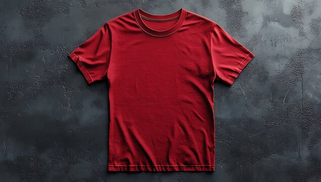 Red T-Shirt Mockup Apparel Design Template