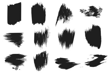 set of black brushes