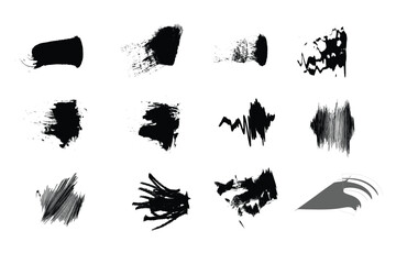 A set of black brushes, 