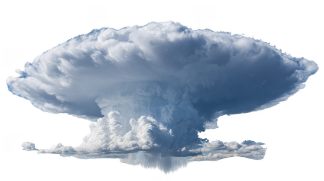 Big storm cloud isolated on transparent background