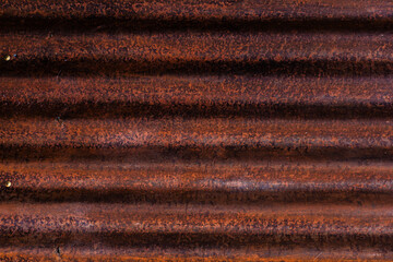 Rusty Corrugated Metal Sheet Textured Background Surface