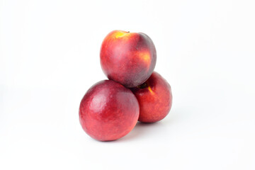nectarine on white background