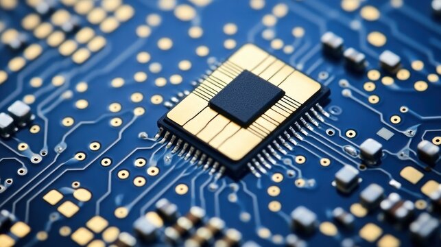 Close-up Circuit Board - Powered by Adobe