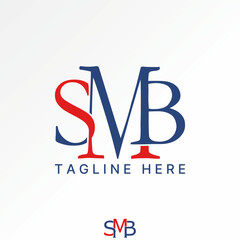 Logo design graphic concept creative premium vector stock image top sell initial SMB serif font monogram business consulting law premium hotel agency