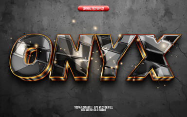 Onyx 3D editable text effect
