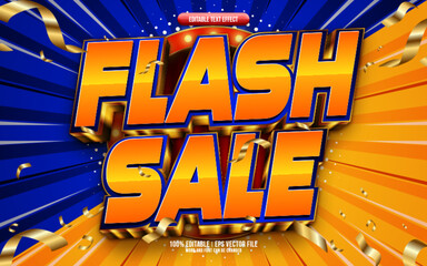 Flash Sale 3D editable text effect