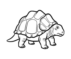 Glyptodon Line Art