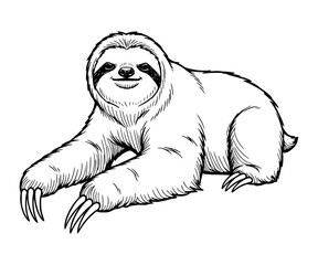 Ground Sloth Line Art © Organicpatterns