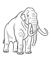 Mastodon Line Art