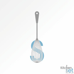 Logo design graphic concept creative premium vector stock image top sell initial S font cut egg beater bakery cooking cream to food kitchen chef bread