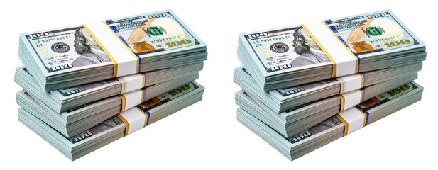 Stack of Dollar Bills in a Neat Pile – Transparent Background