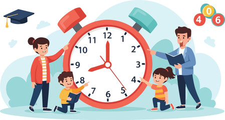Family Time Management Balancing Work, Life, and Kids' Education