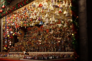 Christmas decorations in the market