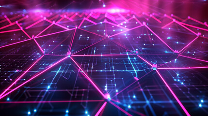 Polygon Grid Glow