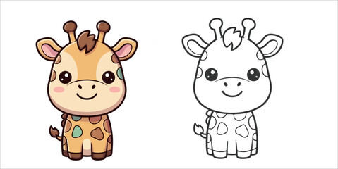 Obraz premium cute animal image for coloring, suitable for kids