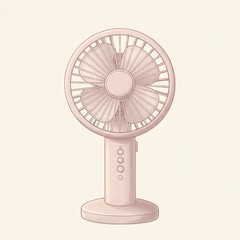 Photo and Illustration Set of Portable and Desk Mini Fans