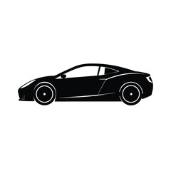 Sports car silhouette perfect for speed racing luxury design and modern automotive themes