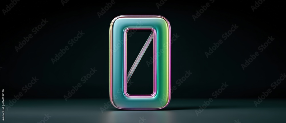 Poster innovative neon display design modern studio product showcase minimalistic environment close-up view