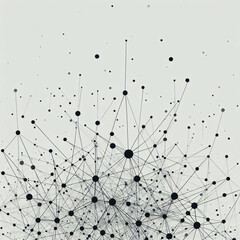 Abstract geometric connect lines and dots. global network technology concept, Technology abstract background. Abstract Plexus mesh geometric background. Triangles connected by lines. Generative ai